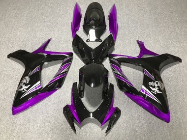 2006-2007 Gloss Purple and Black Design Suzuki GSXR 600-750 Fairings for Sale