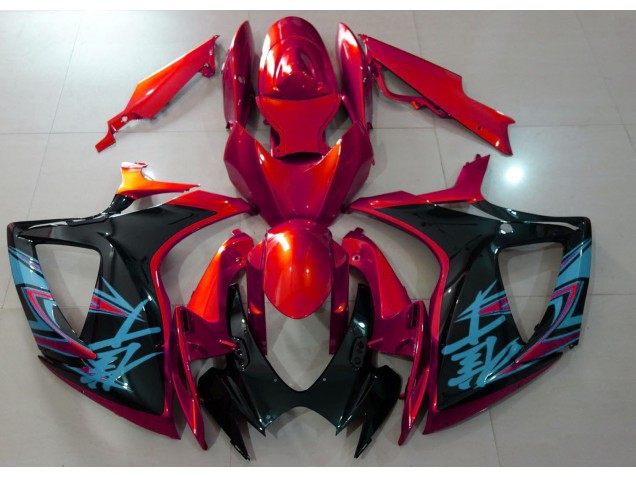 2006-2007 Gloss Red & Black Suzuki GSXR 600-750 Fairings for Sale 2006-2007 Gloss Red & Black Suzuki GSXR 600-750 Fairings for Sale