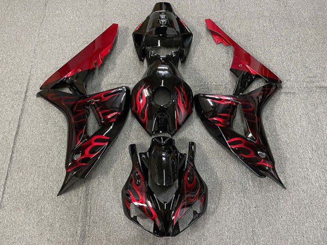 2006-2007 Gloss Red Flame Honda CBR1000RR Fairings for Sale 2006-2007 Gloss Red Flame Honda CBR1000RR Fairings for Sale