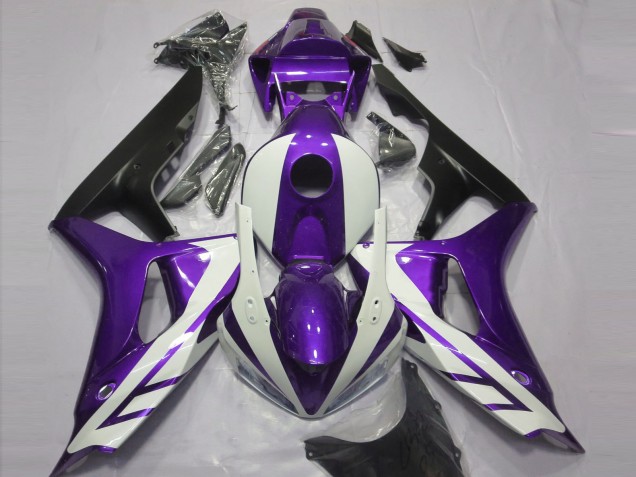 2006-2007 Gloss White and Purple Honda CBR1000RR Fairings for Sale 2006-2007 Gloss White and Purple Honda CBR1000RR Fairings for Sale