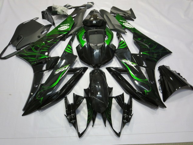 2006-2007 Green Flame Yamaha R6 Fairings for Sale 2006-2007 Green Flame Yamaha R6 Fairings for Sale