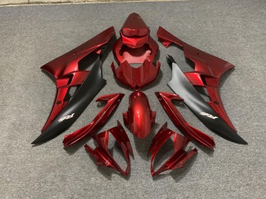 2006-2007 Maroon and Black Yamaha R6 Fairings for Sale