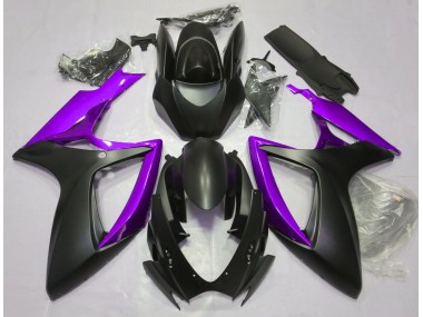2006-2007 Matte Black & Purple Suzuki GSXR 600-750 Fairings for Sale