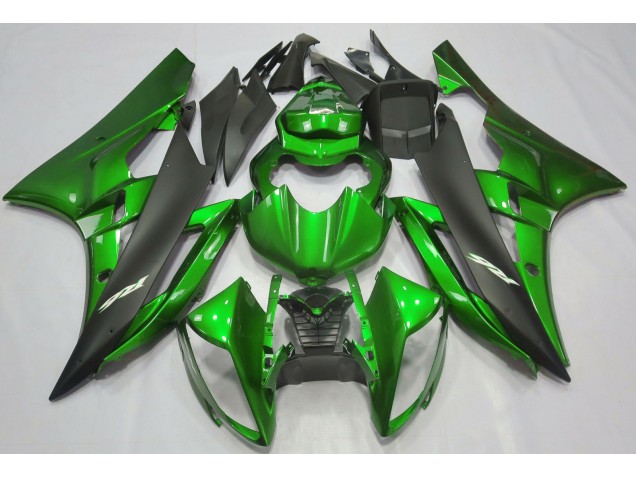 2006-2007 Metallic Green & Black Yamaha R6 Fairings for Sale 2006-2007 Metallic Green & Black Yamaha R6 Fairings for Sale