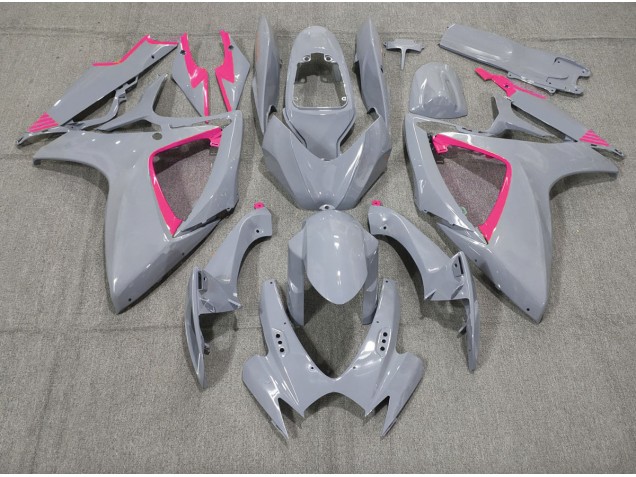 2006-2007 Nardo and Pink Trim Suzuki GSXR 600-750 Fairings for Sale 2006-2007 Nardo and Pink Trim Suzuki GSXR 600-750 Fairings for Sale