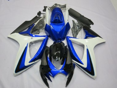 2006-2007 OEM Style White Blue Suzuki GSXR 600-750 Fairings for Sale