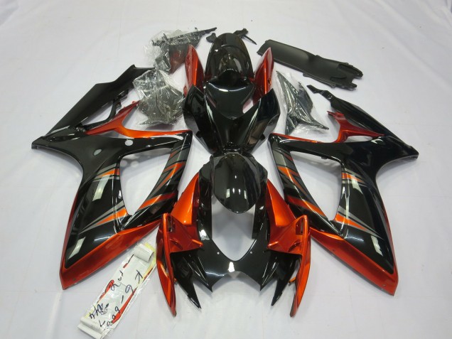 2006-2007 Orange and Black Suzuki GSXR 600-750 Fairings for Sale 2006-2007 Orange and Black Suzuki GSXR 600-750 Fairings for Sale