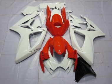 2006-2007 Orange and White Suzuki GSXR 600-750 Fairings for Sale