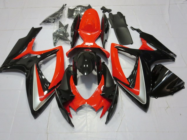 2006-2007 Orange Silver and Black Suzuki GSXR 600-750 Fairings for Sale 2006-2007 Orange Silver and Black Suzuki GSXR 600-750 Fairings for Sale