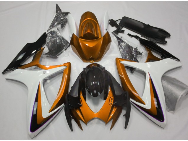 2006-2007 Orange & White Debadged Suzuki GSXR 600-750 Fairings for Sale 2006-2007 Orange & White Debadged Suzuki GSXR 600-750 Fairings for Sale