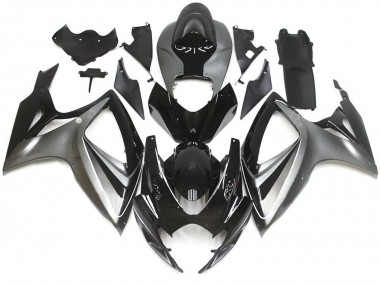 2006-2007 Silver and Black Special OEM Style Suzuki GSXR 600-750 Fairings for Sale