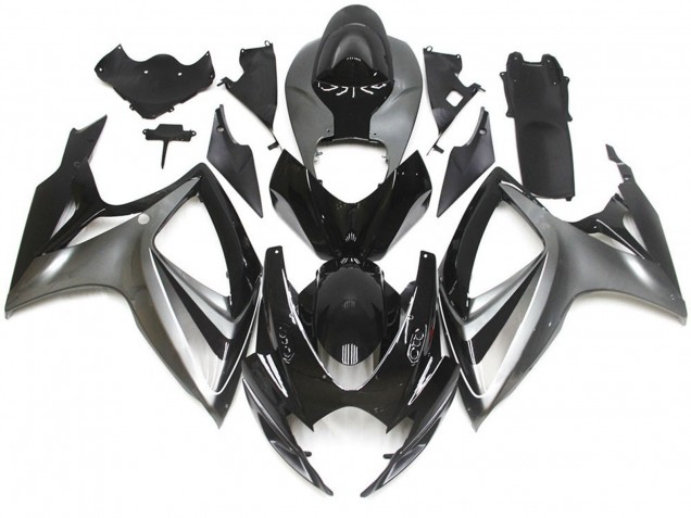 2006-2007 Silver and Black Special OEM Style Suzuki GSXR 600-750 Fairings for Sale 2006-2007 Silver and Black Special OEM Style Suzuki GSXR 600-750 Fairings for Sale