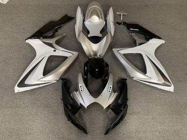 2006-2007 Silver White OEM Style Suzuki GSXR 600-750 Fairings for Sale
