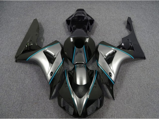 2006-2007 Silver with Blue Pin Stripe Honda CBR1000RR Fairings for Sale 2006-2007 Silver with Blue Pin Stripe Honda CBR1000RR Fairings for Sale