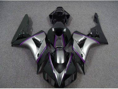 2006-2007 Silver with Dark Purple Pin Stripe Honda CBR1000RR Fairings for Sale