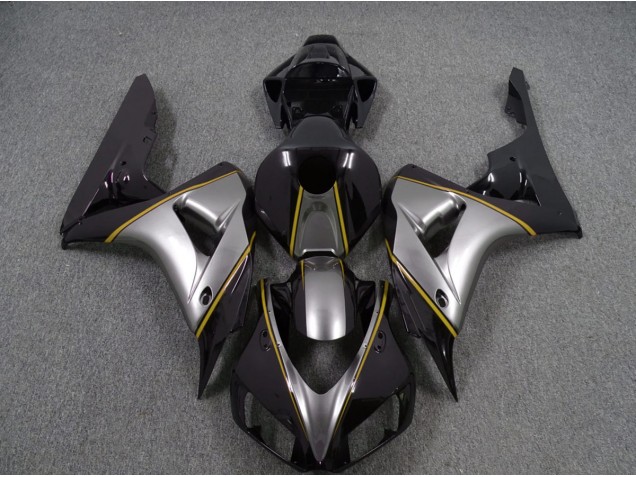 2006-2007 Silver with Yellow Pin Stripe Honda CBR1000RR Fairings for Sale 2006-2007 Silver with Yellow Pin Stripe Honda CBR1000RR Fairings for Sale