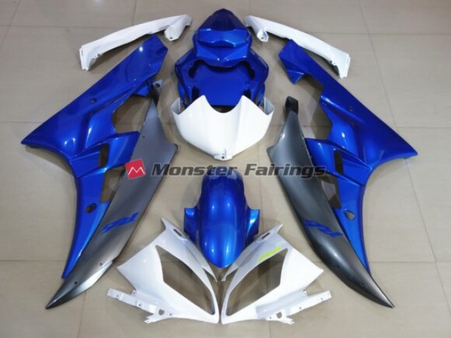 2006-2007 White Blue/ Custom Yellow Yamaha R6 Fairings for Sale 2006-2007 White Blue/ Custom Yellow Yamaha R6 Fairings for Sale
