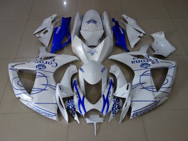 2006-2007 White Corona Suzuki GSXR 600-750 Fairings for Sale