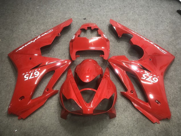 2006-2008 Red with White Decals Triumph Daytona 675 Fairings for Sale 2006-2008 Red with White Decals Triumph Daytona 675 Fairings for Sale
