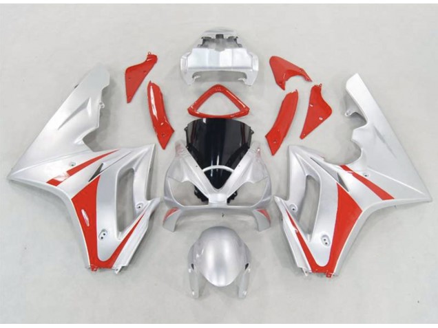 2006-2008 Silver and Red Triumph Daytona 675 Fairings for Sale 2006-2008 Silver and Red Triumph Daytona 675 Fairings for Sale