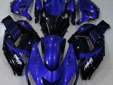 2006-2011 Gloss Blue and Black Kawasaki ZX14R Fairings for Sale