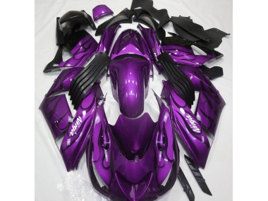 2006-2011 Gloss Purple & Flame Kawasaki ZX14R Fairings for Sale