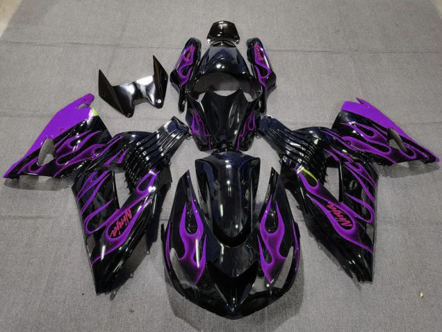 2006-2011 Purple Flame Kawasaki ZX14R Fairings for Sale