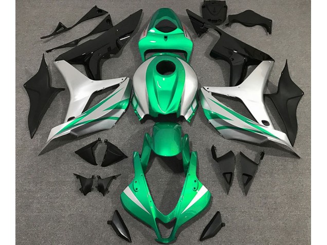 2007-2008 Bright Green and Silver OEM Style Honda CBR600RR Fairings for Sale 2007-2008 Bright Green and Silver OEM Style Honda CBR600RR Fairings for Sale