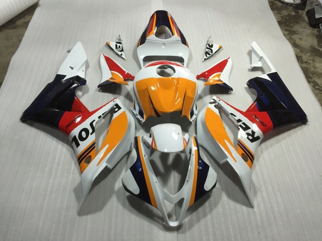 2007-2008 Custom White Repsol Honda CBR600RR Fairings for Sale 2007-2008 Custom White Repsol Honda CBR600RR Fairings for Sale