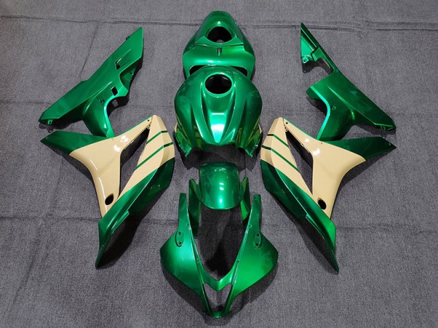 2007-2008 Emerald Green and Tan Honda CBR600RR Fairings for Sale 2007-2008 Emerald Green and Tan Honda CBR600RR Fairings for Sale