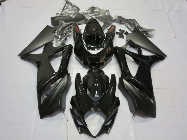 2007-2008 Gloss and Matte Black Suzuki GSXR 1000 Fairings for Sale 2007-2008 Gloss and Matte Black Suzuki GSXR 1000 Fairings for Sale
