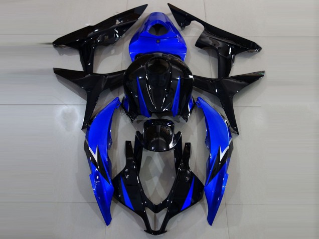 2007-2008 Gloss Black and Blue Honda CBR600RR Fairings for Sale 2007-2008 Gloss Black and Blue Honda CBR600RR Fairings for Sale