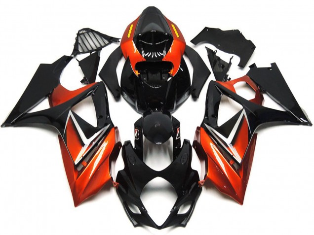 2007-2008 Gloss Black and Bronze Gold logo Suzuki GSXR 1000 Fairings for Sale 2007-2008 Gloss Black and Bronze Gold logo Suzuki GSXR 1000 Fairings for Sale