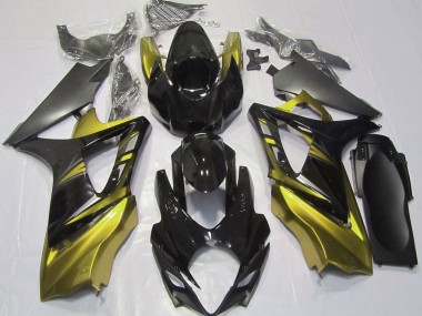 2007-2008 Gloss Black and Yellow Suzuki GSXR 1000 Fairings for Sale