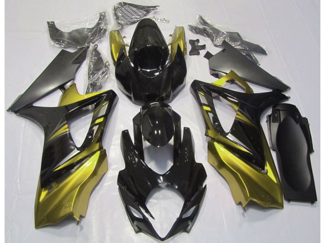 2007-2008 Gloss Black and Yellow Suzuki GSXR 1000 Fairings for Sale 2007-2008 Gloss Black and Yellow Suzuki GSXR 1000 Fairings for Sale