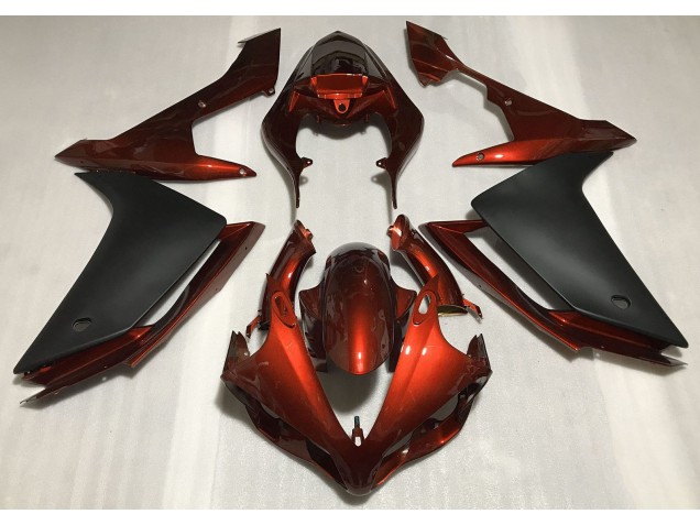 2007-2008 Gloss Dark Orange & Black Yamaha R1 Fairings for Sale 2007-2008 Gloss Dark Orange & Black Yamaha R1 Fairings for Sale