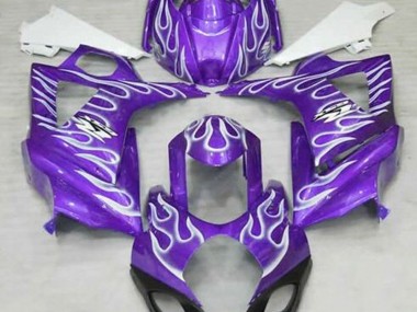 2007-2008 Gloss Purple and White Flame Suzuki GSXR 1000 Fairings for Sale