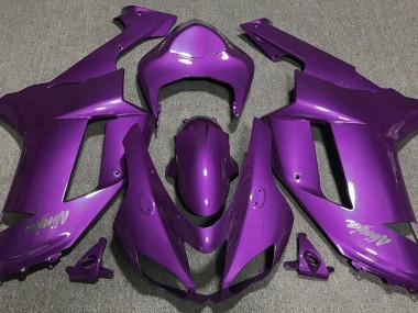 2007-2008 Gloss Purple Kawasaki ZX6R Fairings for Sale