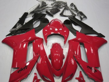 2007-2008 Gloss Red Kawasaki ZX6R Fairings for Sale