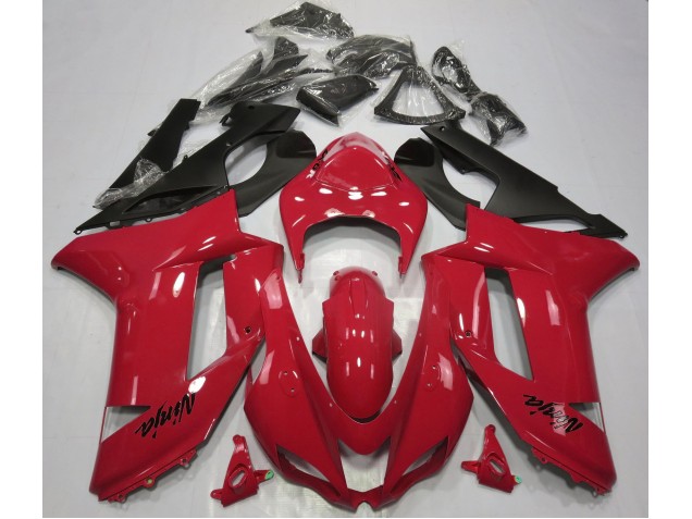 2007-2008 Gloss Red Kawasaki ZX6R Fairings for Sale 2007-2008 Gloss Red Kawasaki ZX6R Fairings for Sale