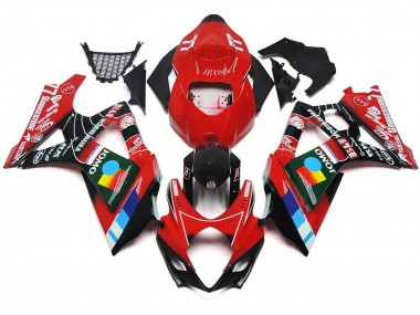 2007-2008 Gloss Red Multi Color Suzuki GSXR 1000 Fairings for Sale
