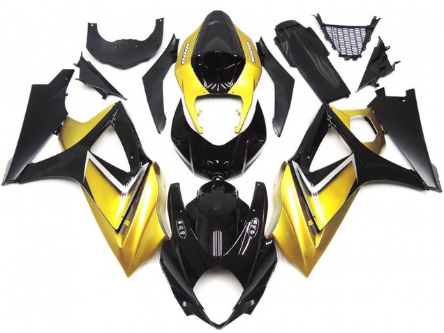 2007-2008 Gold Yellow Custom OEM Style Suzuki GSXR 1000 Fairings for Sale