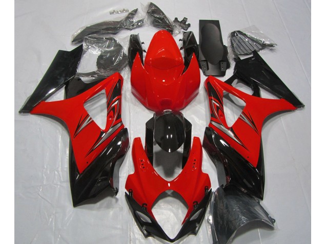 2007-2008 Lava Red and Black Suzuki GSXR 1000 Fairings for Sale 2007-2008 Lava Red and Black Suzuki GSXR 1000 Fairings for Sale