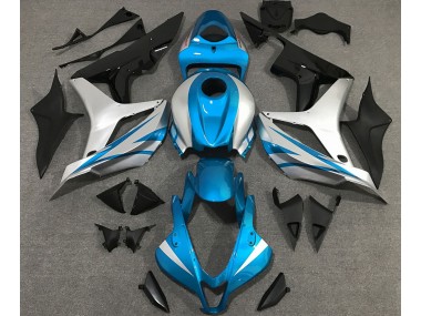 2007-2008 Light Blue and Silver OEM Style Honda CBR600RR Fairings for Sale