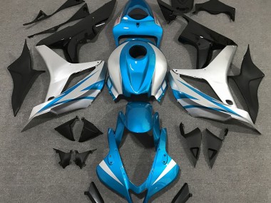 2007-2008 Light Blue and Silver OEM Style Honda CBR600RR Fairings for Sale