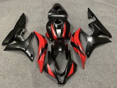 2007-2008 Matte Black and Red Honda CBR600RR Fairings for Sale