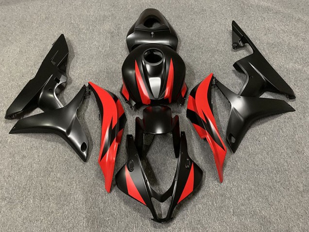2007-2008 Matte Black and Red Honda CBR600RR Fairings for Sale 2007-2008 Matte Black and Red Honda CBR600RR Fairings for Sale