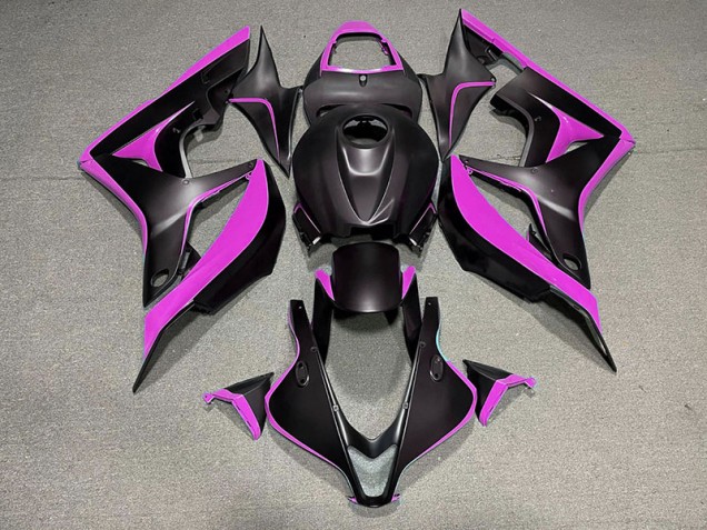 2007-2008 Matte Black & Pink Honda CBR600RR Fairings for Sale 2007-2008 Matte Black & Pink Honda CBR600RR Fairings for Sale