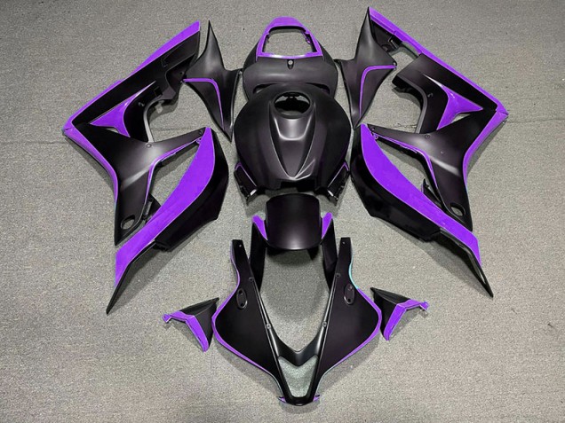 2007-2008 Matte Black & Purple Honda CBR600RR Fairings for Sale 2007-2008 Matte Black & Purple Honda CBR600RR Fairings for Sale
