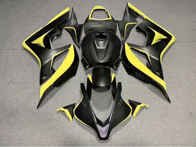 2007-2008 Matte Black & Yellow Honda CBR600RR Fairings for Sale 2007-2008 Matte Black & Yellow Honda CBR600RR Fairings for Sale